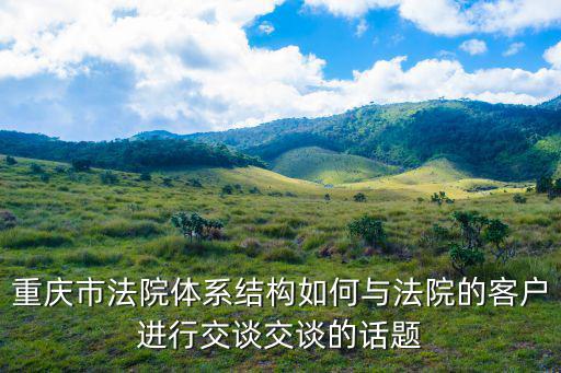 重慶市法院體系結構如何與法院的客戶進行交談交談的話題