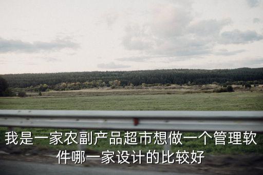 我是一家農副產品超市想做一個管理軟件哪一家設計的比較好