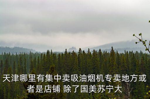 天津市哪里有賣采油機，天津哪里有集中賣吸油煙機專賣地方或者是店鋪 除了國美蘇寧大