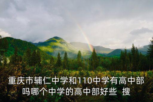 重慶市輔仁中學和110中學有高中部嗎哪個中學的高中部好些  搜