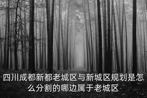 四川成都新都老城區(qū)與新城區(qū)規(guī)劃是怎么分割的哪邊屬于老城區(qū)