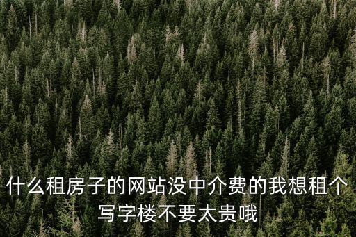 什么租房子的網(wǎng)站沒中介費的我想租個寫字樓不要太貴哦
