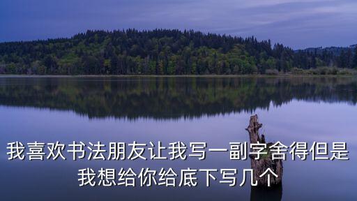 我喜歡書法朋友讓我寫一副字舍得但是我想給你給底下寫幾個