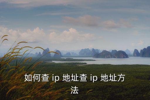 如何查 ip 地址查 ip 地址方法