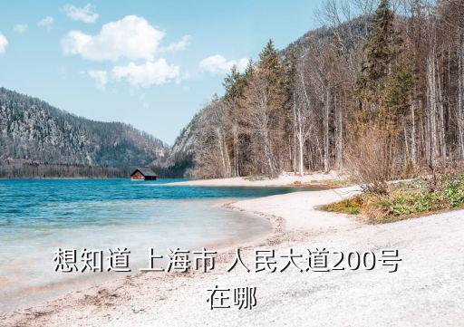 想知道 上海市 人民大道200號 在哪