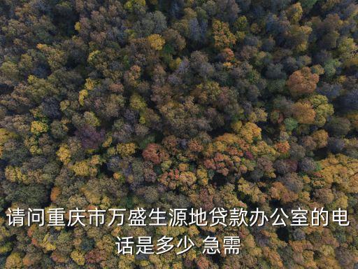 請問重慶市萬盛生源地貸款辦公室的電話是多少 急需