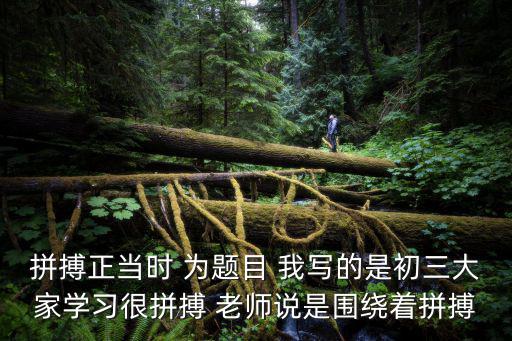 奮斗正當(dāng)時，努力正當(dāng)時的下聯(lián)對的好給分