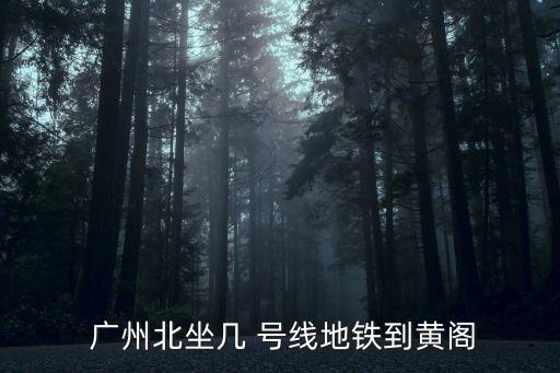  廣州北坐幾 號線地鐵到黃閣