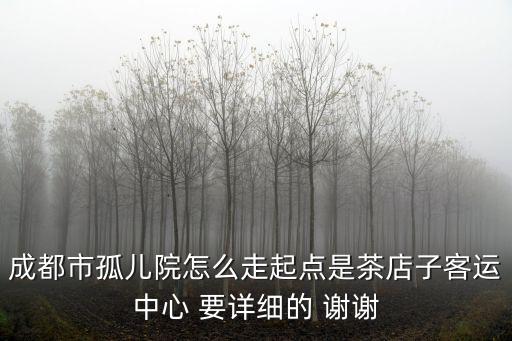成都市兒童福利院營(yíng)門(mén)口店，成都市孤兒院怎么走起點(diǎn)是茶店子客運(yùn)中心 要詳細(xì)的 謝謝