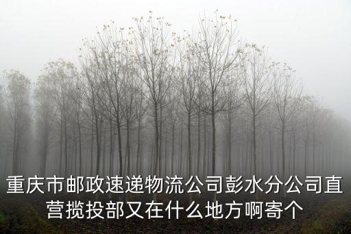 重慶市郵政速遞物流公司彭水分公司直營(yíng)攬投部又在什么地方啊寄個(gè)