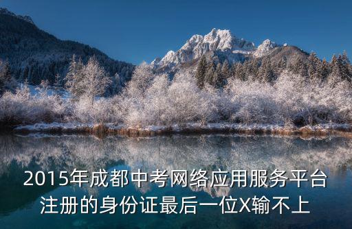 2015年成都中考網絡應用服務平臺注冊的身份證最后一位X輸不上