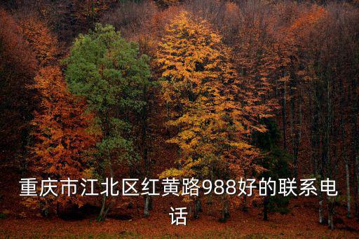重慶市江北區(qū)紅黃路988好的聯(lián)系電話
