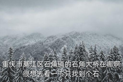 重慶市綦江區(qū)石角鎮(zhèn)的石角大橋在哪啊很想去看一下只找到個石