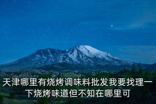 天津哪里有燒烤調味料批發我要找理一下燒烤味道但不知在哪里可