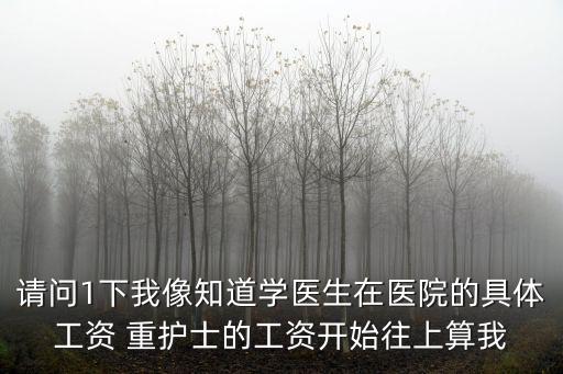 請問1下我像知道學醫生在醫院的具體工資 重護士的工資開始往上算我