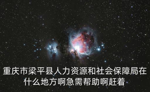 重慶市梁平縣人力資源和社會保障局在什么地方啊急需幫助啊趕著