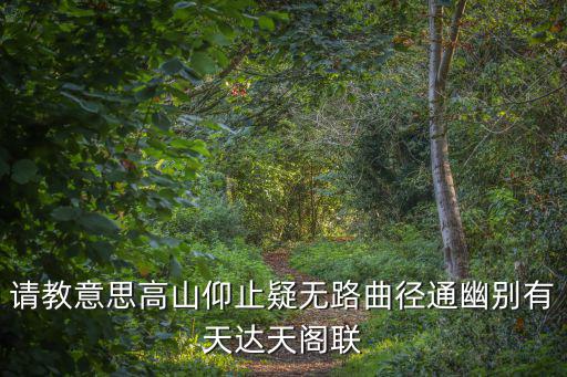 請教意思高山仰止疑無路曲徑通幽別有天達天閣聯(lián)