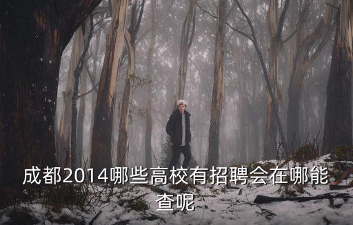 成都2014哪些高校有招聘會在哪能查呢