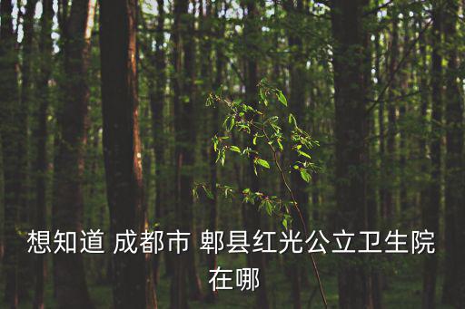 想知道 成都市 郫縣紅光公立衛(wèi)生院 在哪