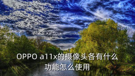 OPPO a11x的攝像頭各有什么功能怎么使用