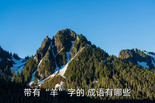 帶羊字的成語(yǔ),老虎遇見(jiàn)小羊牽羊打虎公羊被荊棘纏住進(jìn)退不得