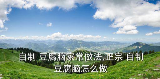  自制 豆腐腦家常做法,正宗 自制 豆腐腦怎么做