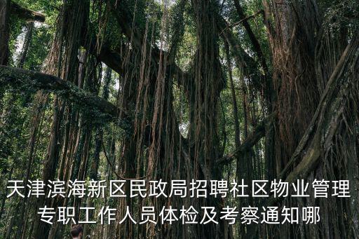 天津?yàn)I海新區(qū)民政局招聘社區(qū)物業(yè)管理專(zhuān)職工作人員體檢及考察通知哪