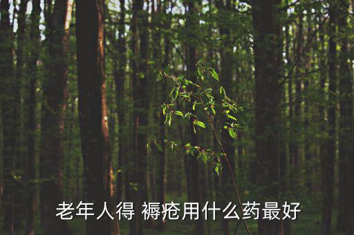  老年人得 褥瘡用什么藥最好