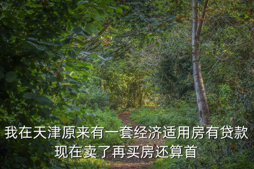 天津市經濟適用房購買后，我在天津原來有一套經濟適用房有貸款現在賣了再買房還算首