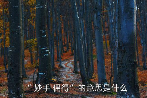 妙手偶得,《文章》第二集:原創于天成妙手偶得