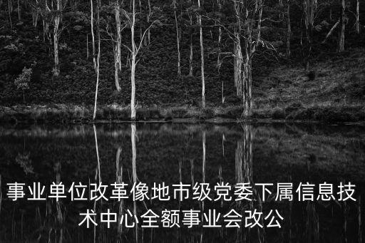 事業(yè)單位改革像地市級黨委下屬信息技術(shù)中心全額事業(yè)會改公