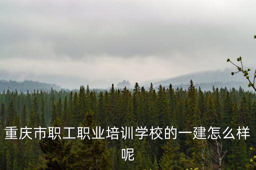 重慶市職工職業(yè)培訓學校的一建怎么樣呢