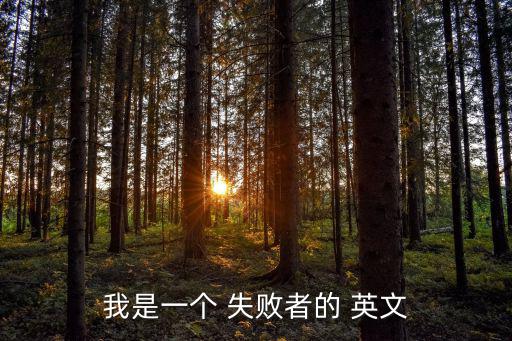 失敗者的英文,我是a失敗者!