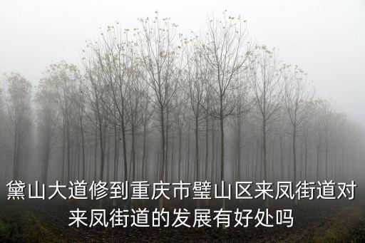 黛山大道修到重慶市璧山區(qū)來鳳街道對來鳳街道的發(fā)展有好處嗎