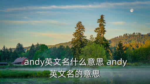 andy什么意思,只對(duì)劉德華打電話韓星andy的英文名