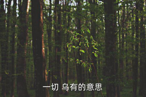 一切 烏有的意思