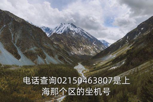 上海市大數(shù)據(jù)中心電話地址，電話查詢02150463807是上海那個(gè)區(qū)的坐機(jī)號(hào)