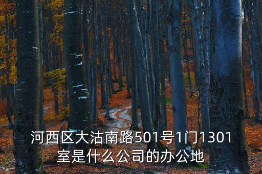 河西區(qū)大沽南路501號(hào)1門1301室是什么公司的辦公地