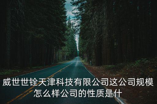 威世世銓天津科技有限公司這公司規模怎么樣公司的性質是什
