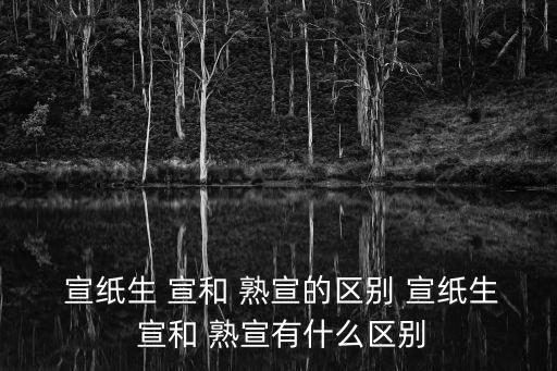  宣紙生 宣和 熟宣的區別 宣紙生 宣和 熟宣有什么區別