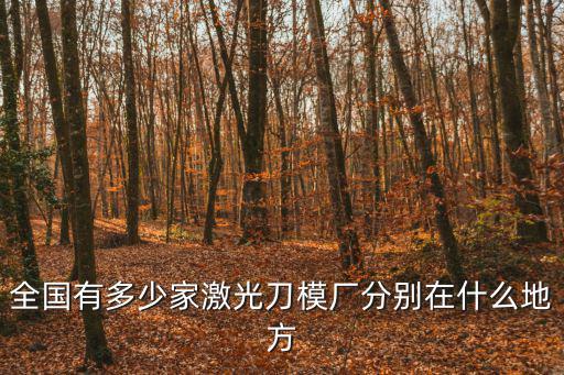 全國有多少家激光刀模廠分別在什么地方