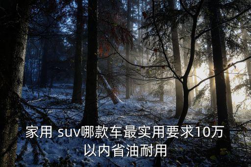 家用 suv哪款車最實(shí)用要求10萬(wàn)以內(nèi)省油耐用