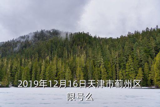 2019年12月16日天津市薊州區限號么