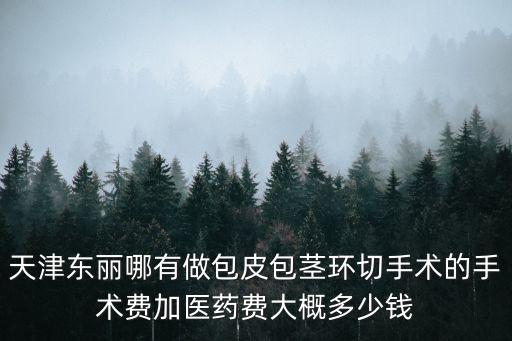 天津東麗哪有做包皮包莖環切手術的手術費加醫藥費大概多少錢