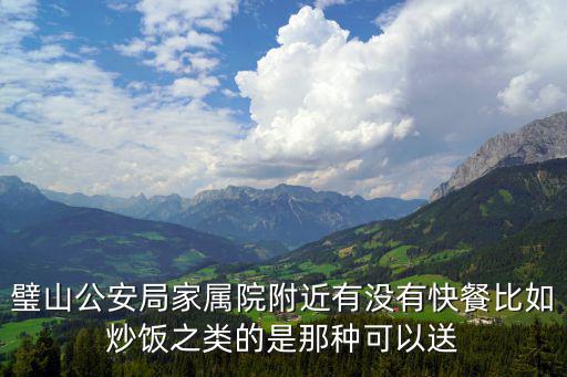 璧山公安局家屬院附近有沒有快餐比如炒飯之類的是那種可以送