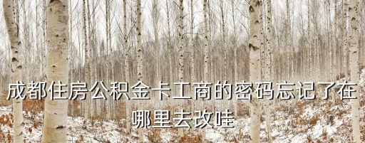 成都市住房公積金 忘記密碼，住房公積金賬號密碼忘記了怎么找回