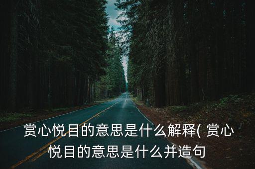 賞心悅目的意思是,賞心悅目是什么意思?
