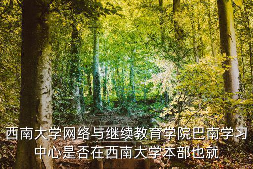 西南大學網絡與繼續教育學院巴南學習中心是否在西南大學本部也就