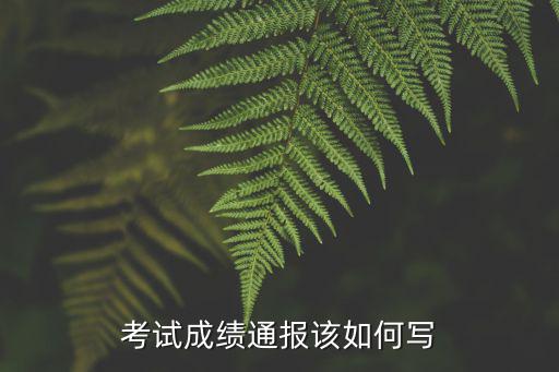 考試成績(jī)通報(bào)該如何寫