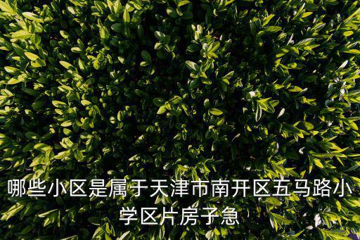 天津市五馬路小學學區房出售，想上天津南開五馬路小學是必須有所屬片的房產嗎沒房產有戶口不可